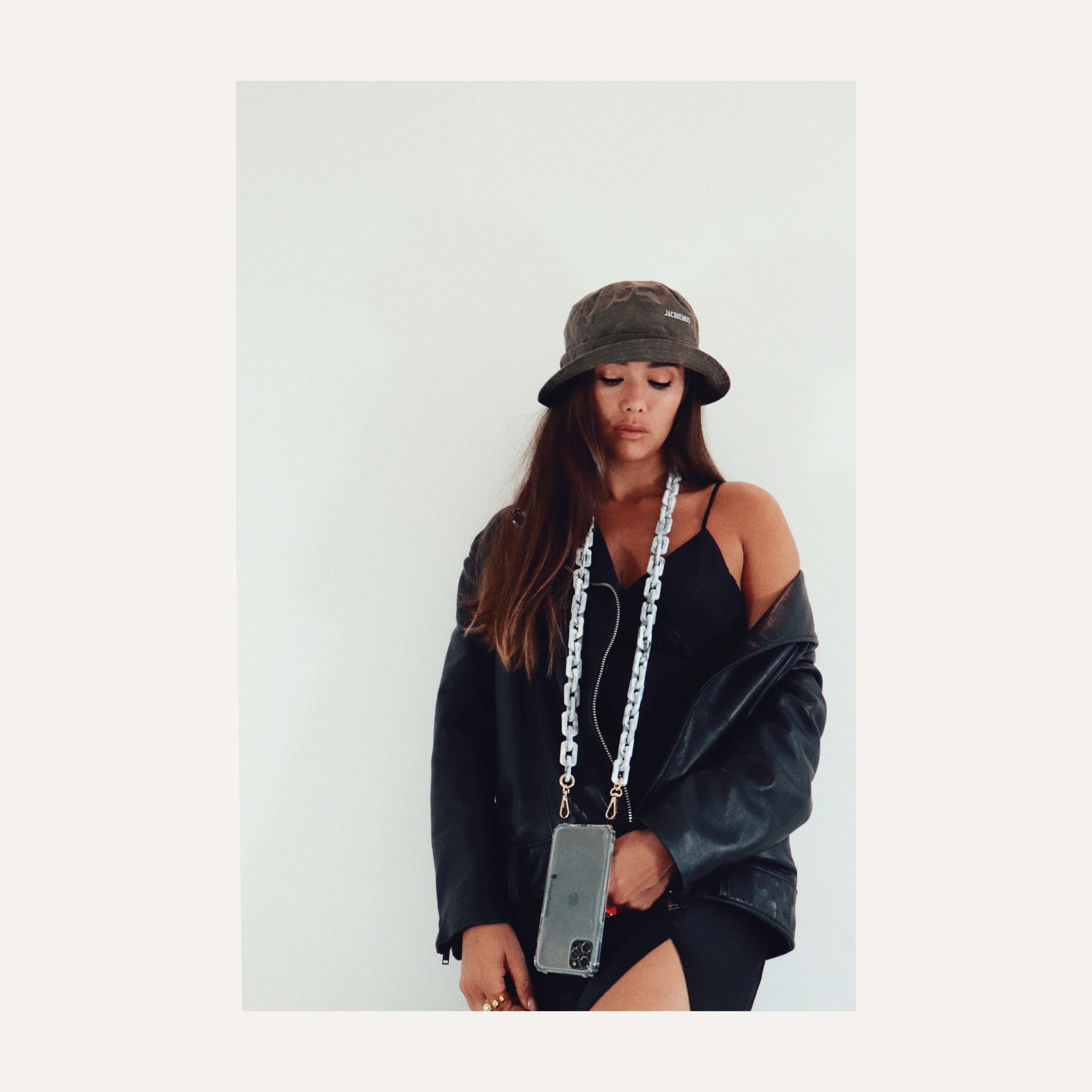 Chaine Longue Emmy Gris 120 cm