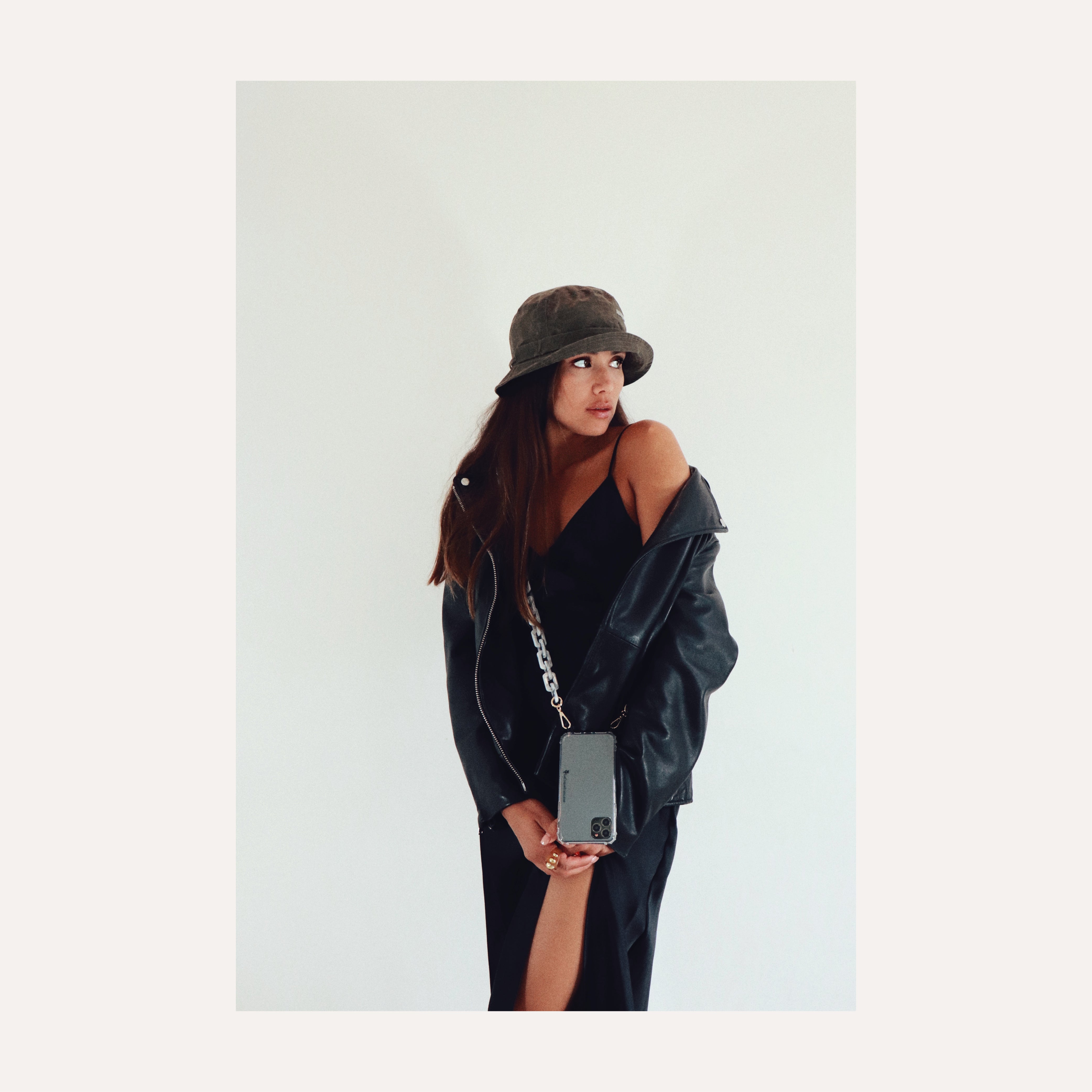 Chaine Longue Emmy Gris 120 cm