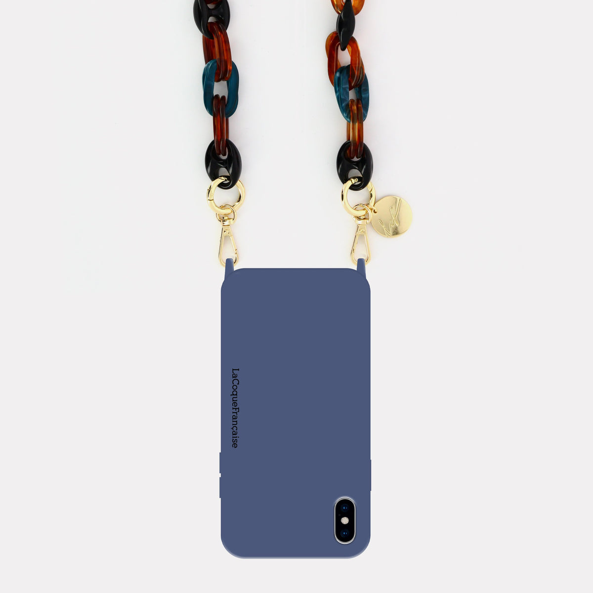 Coque Anneaux Soft Touch Bleu - 44