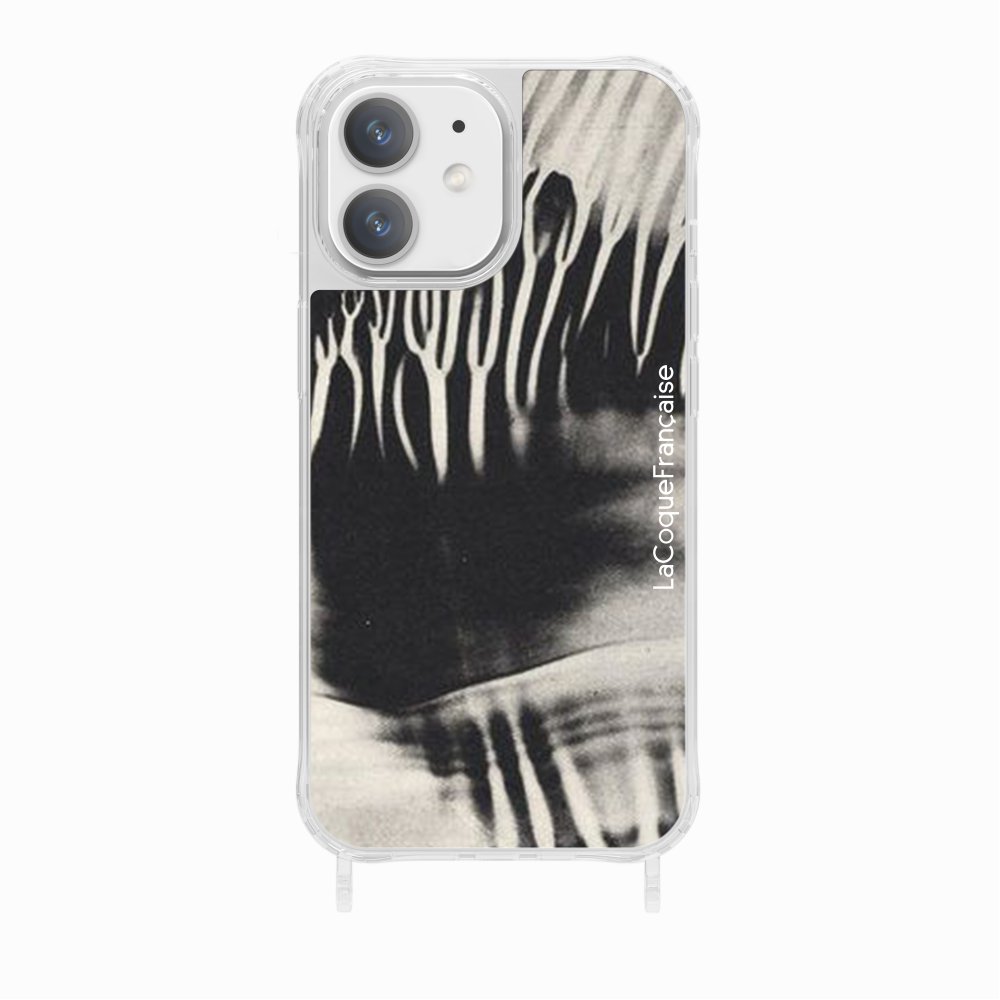 Black Abstract Printed Rings Case
