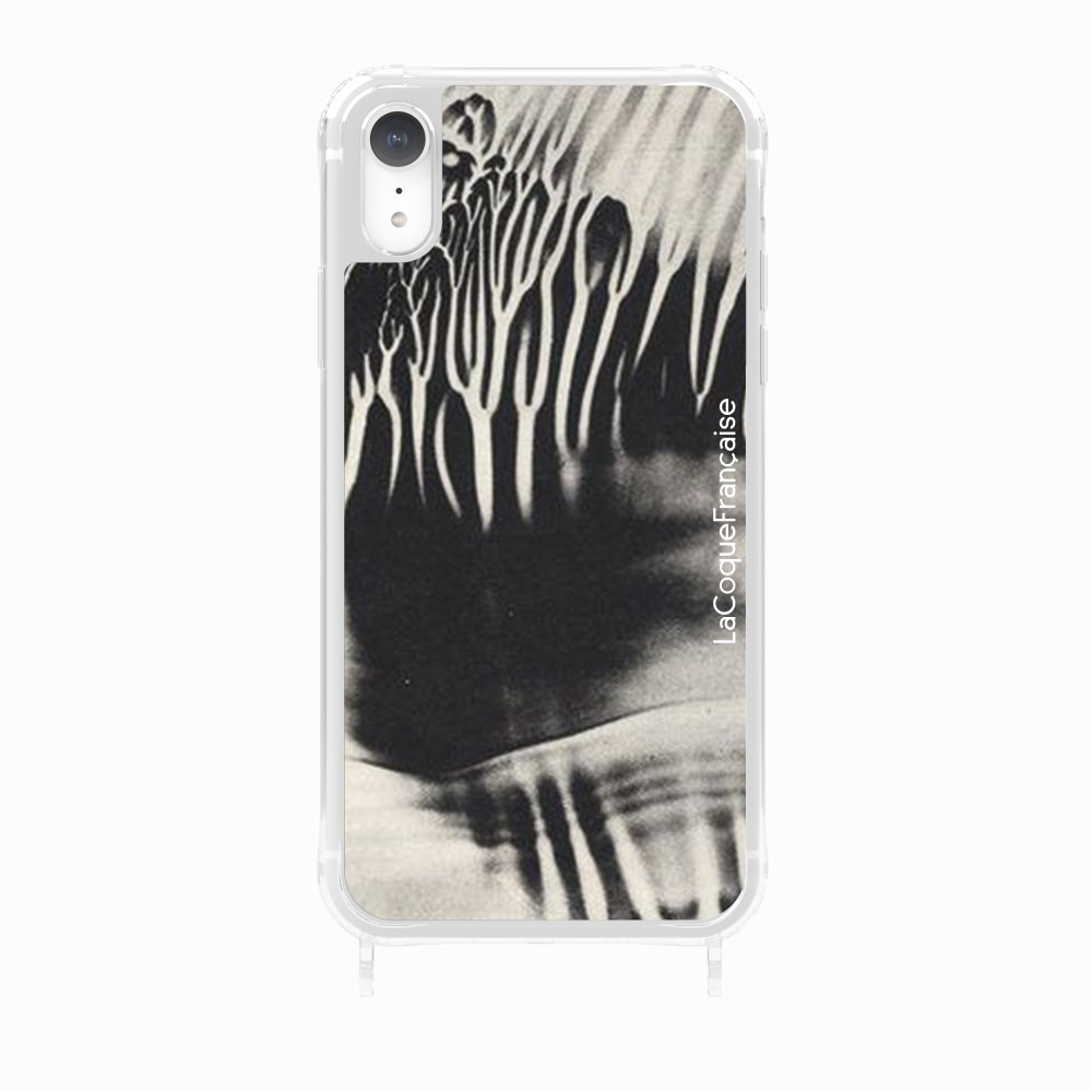 Black Abstract Printed Rings Case