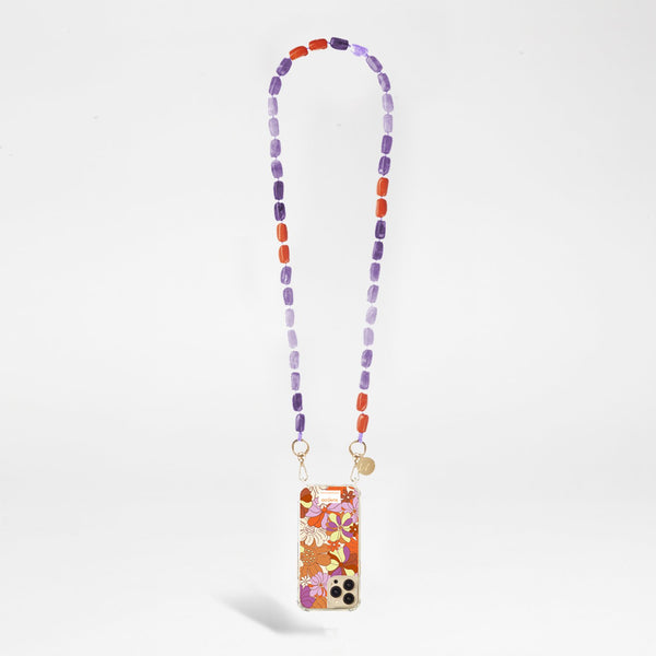 Chaine Longue Talia Violet 120 cm