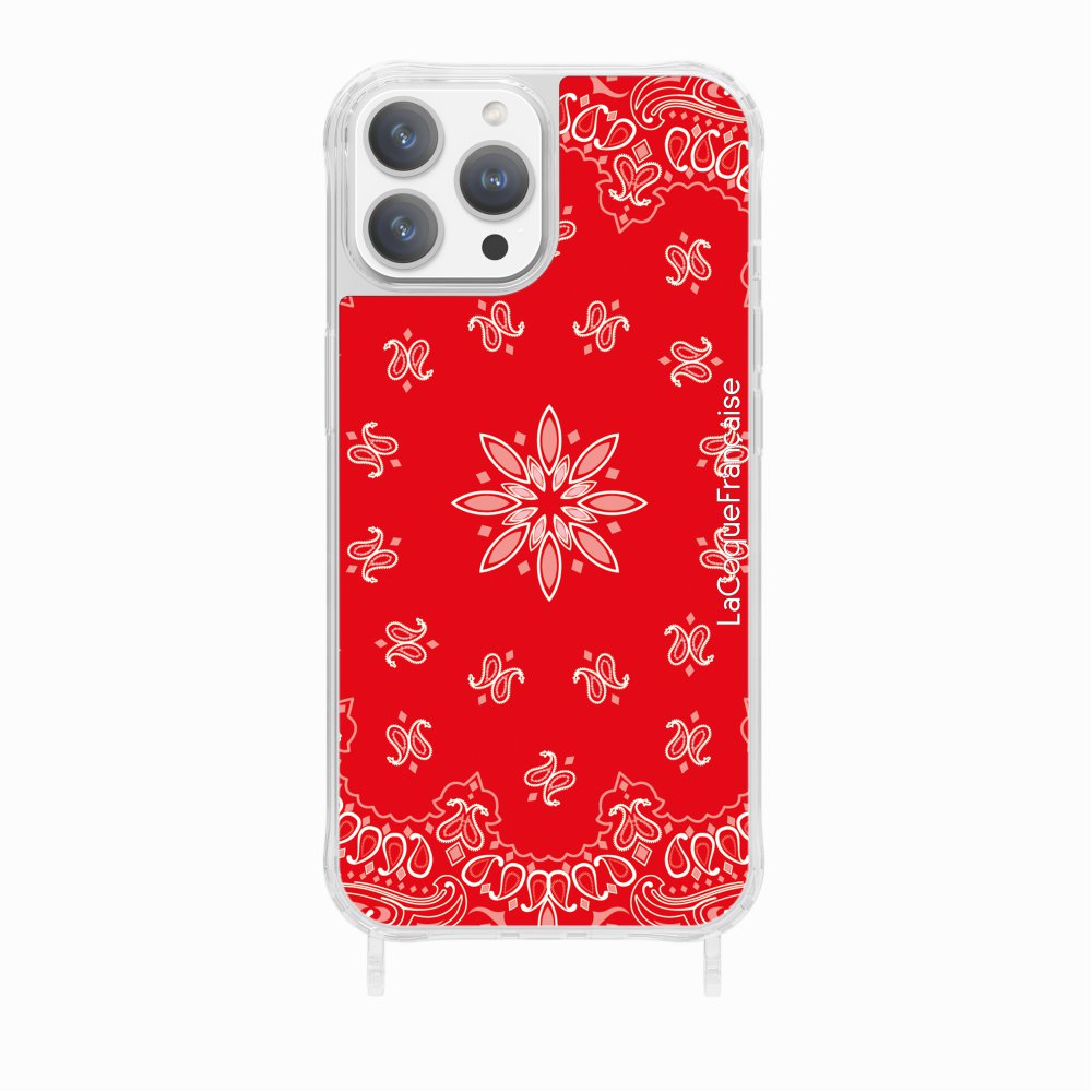 Red Bandana Printed Rings Case