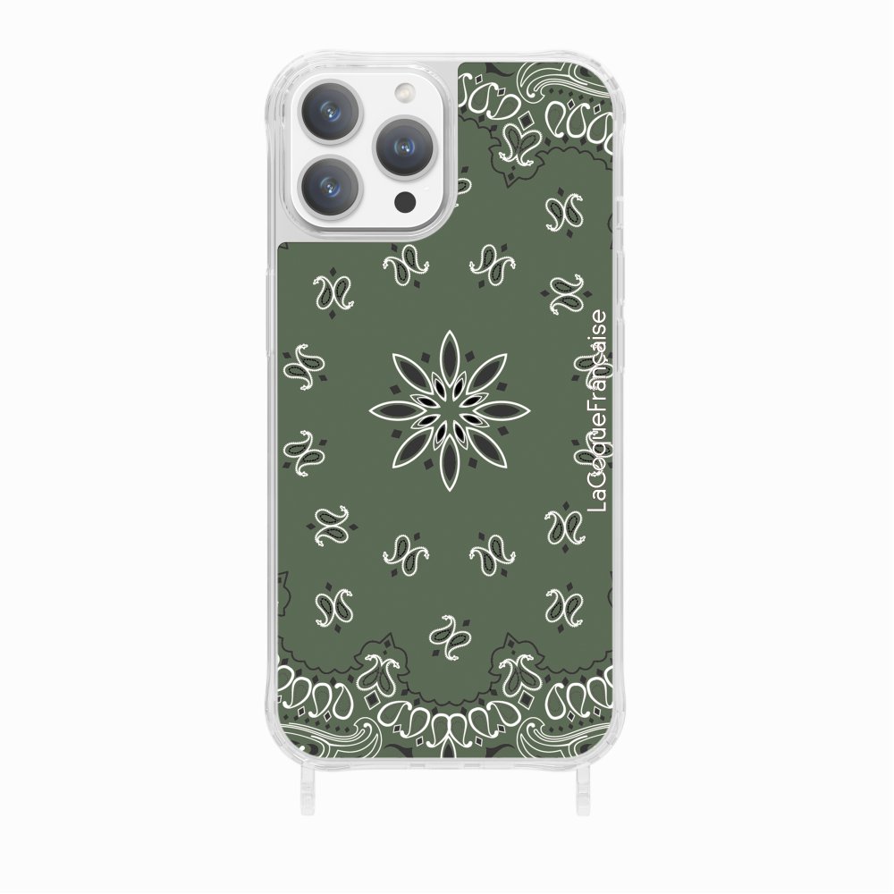 Coque Anneaux Imprimee Bandana Kaki - 16