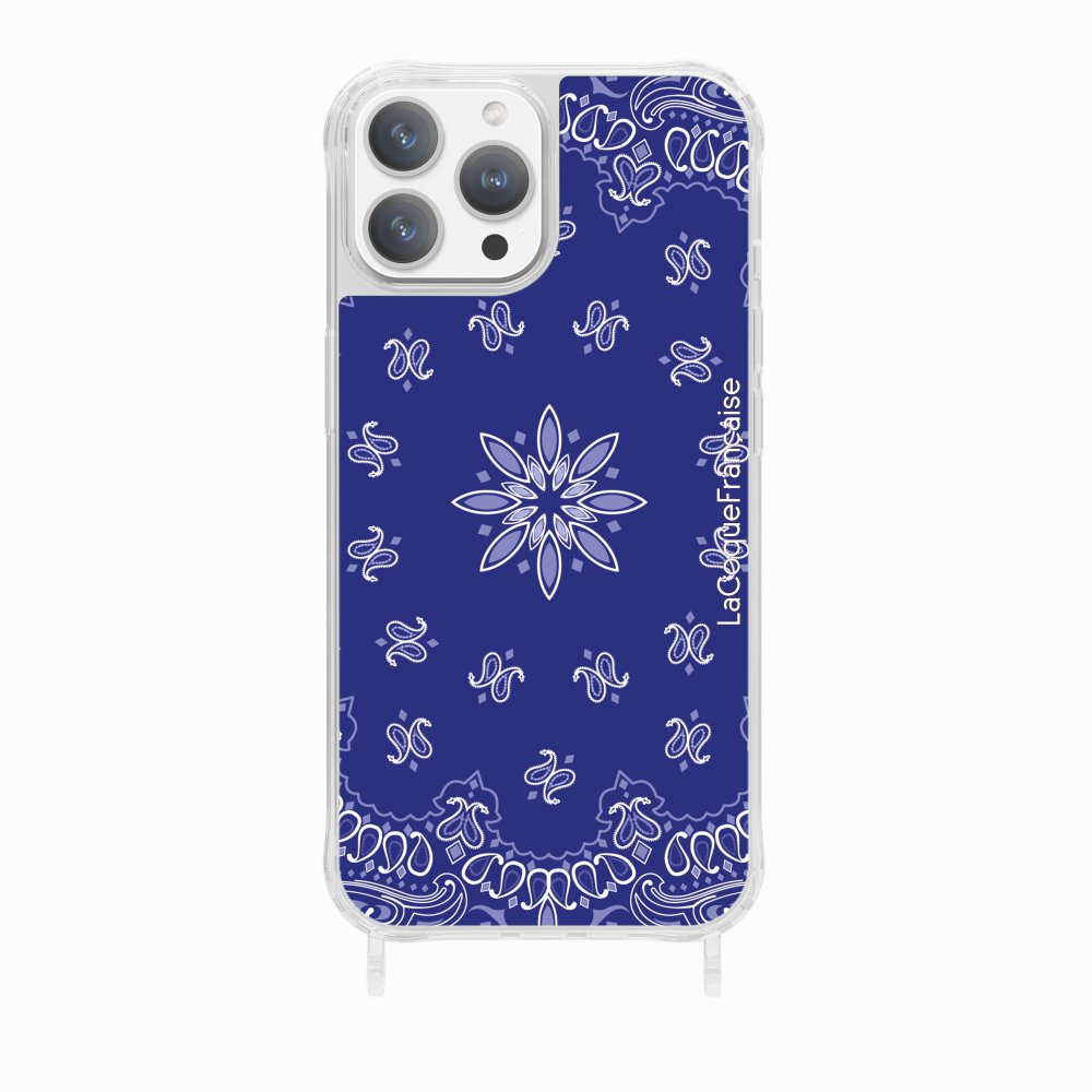 Blue Bandana Printed Rings Case