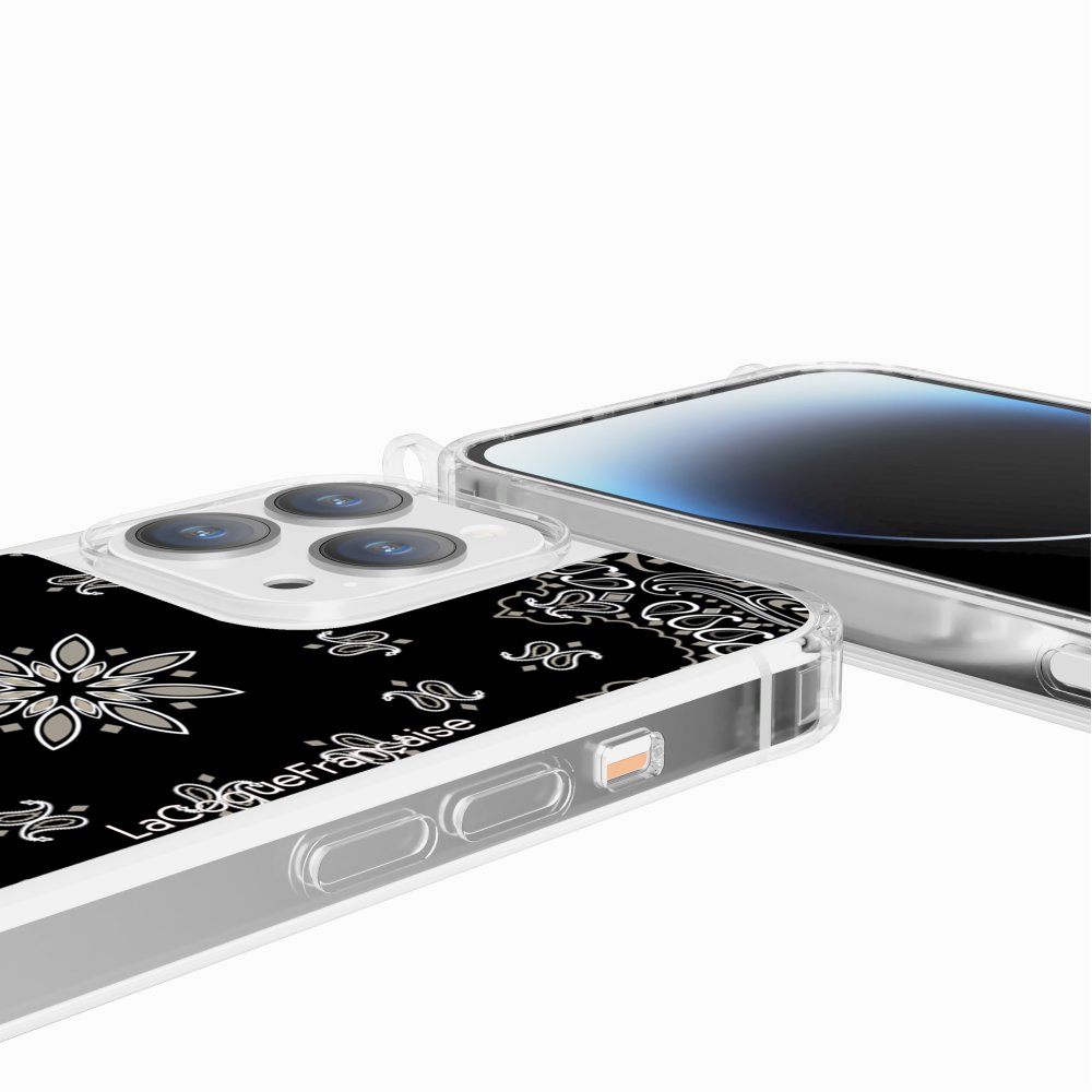 Coque Anneaux Imprimee Bandana Noir