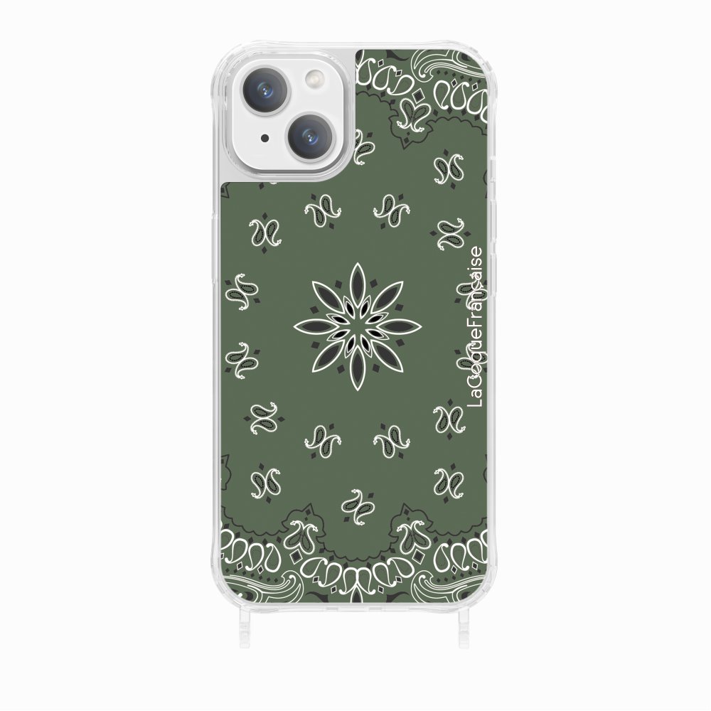 Coque Anneaux Imprimee Bandana Kaki - 18