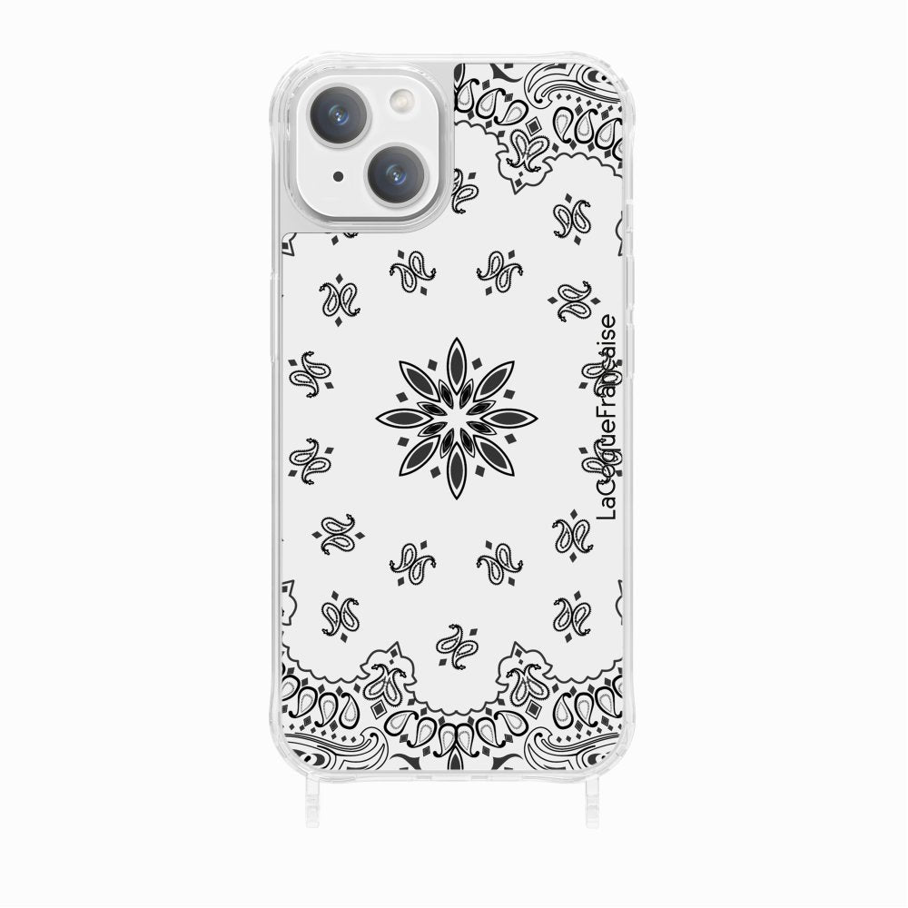 Coque Anneaux Imprimee Bandana Blanc - 17