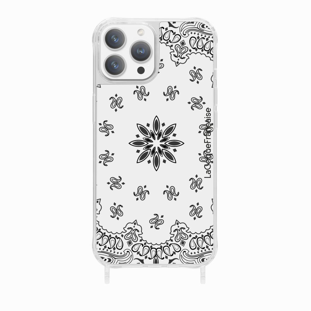 Coque Anneaux Imprimee Bandana Blanc