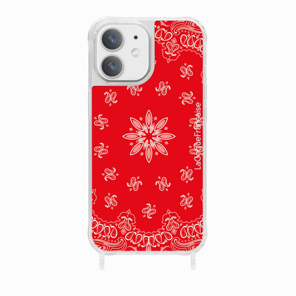 Red Bandana Printed Rings Case