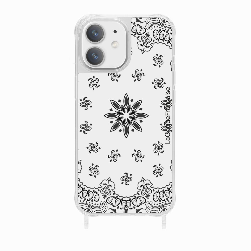 White Bandana Printed Rings Case
