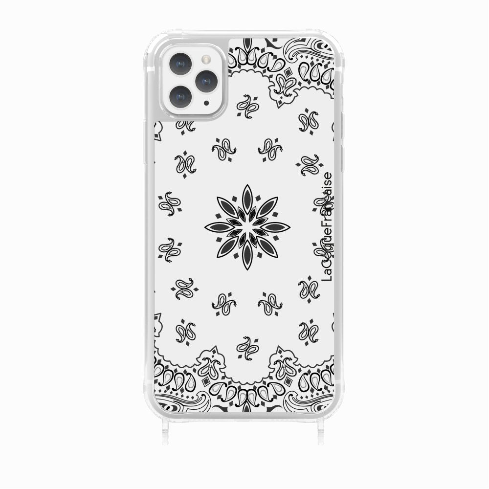 Coque Anneaux Imprimee Bandana Blanc - 26