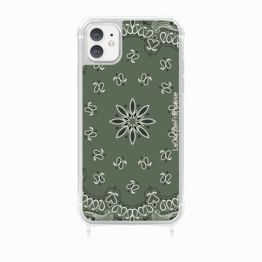 Coque Anneaux Imprimee Bandana Kaki - 28
