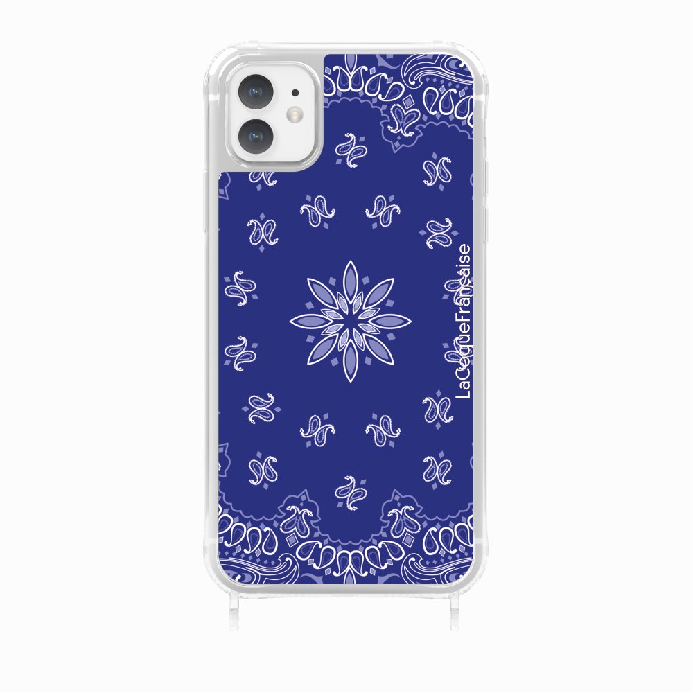 Coque Anneaux Imprimee Bandana Bleu