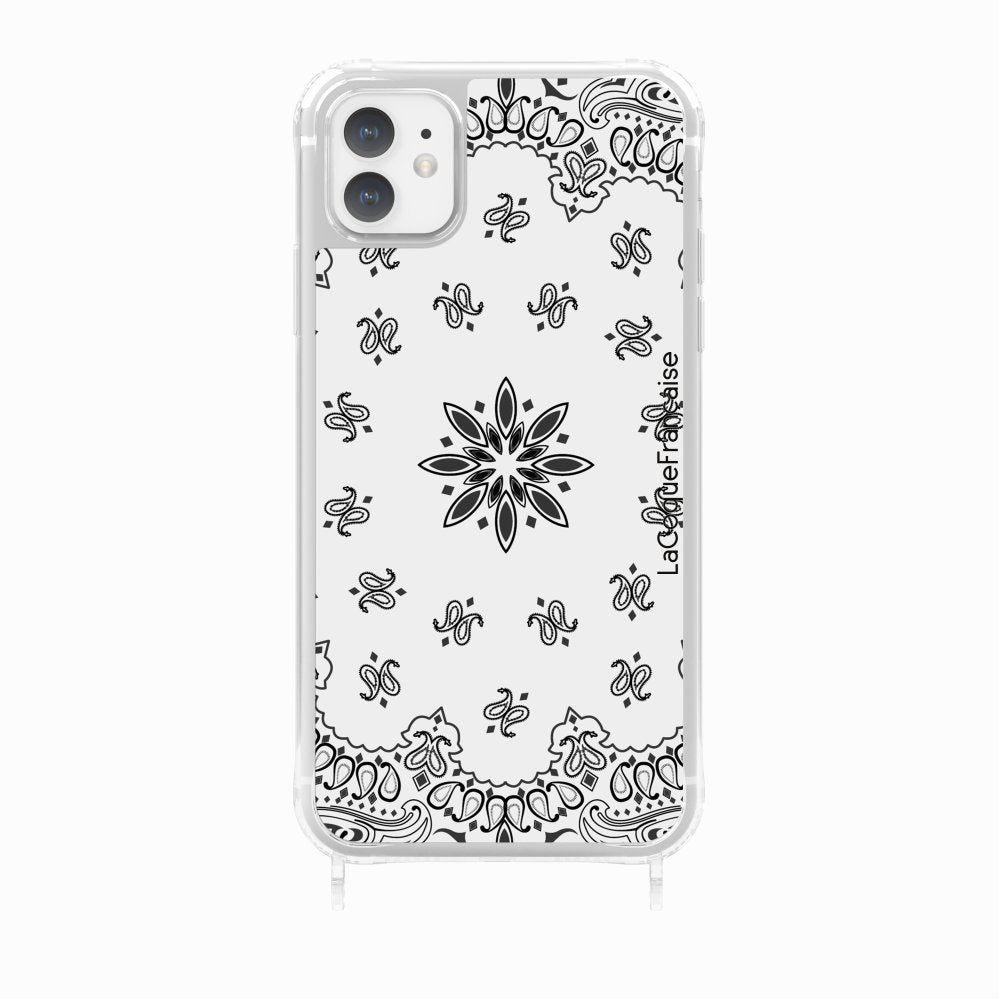 Coque Anneaux Imprimee Bandana Blanc - 27