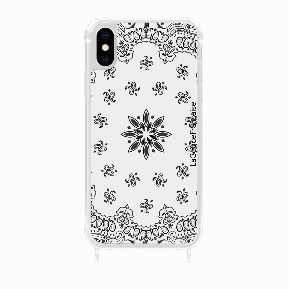 Coque Anneaux Imprimee Bandana Blanc