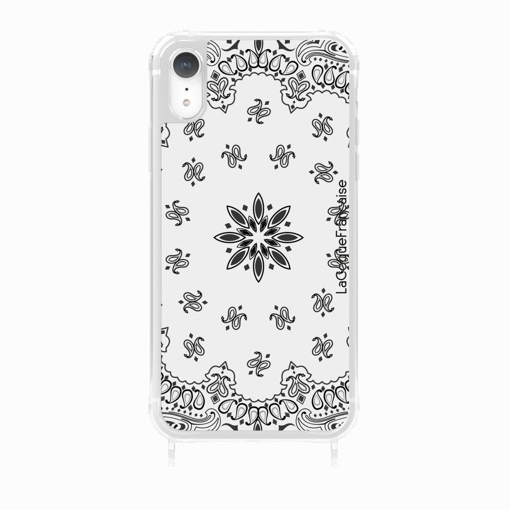 White Bandana Printed Rings Case
