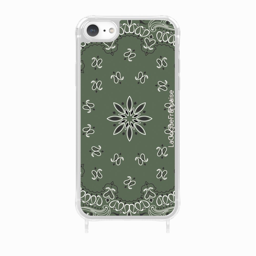 Coque Anneaux Imprimee Bandana Kaki