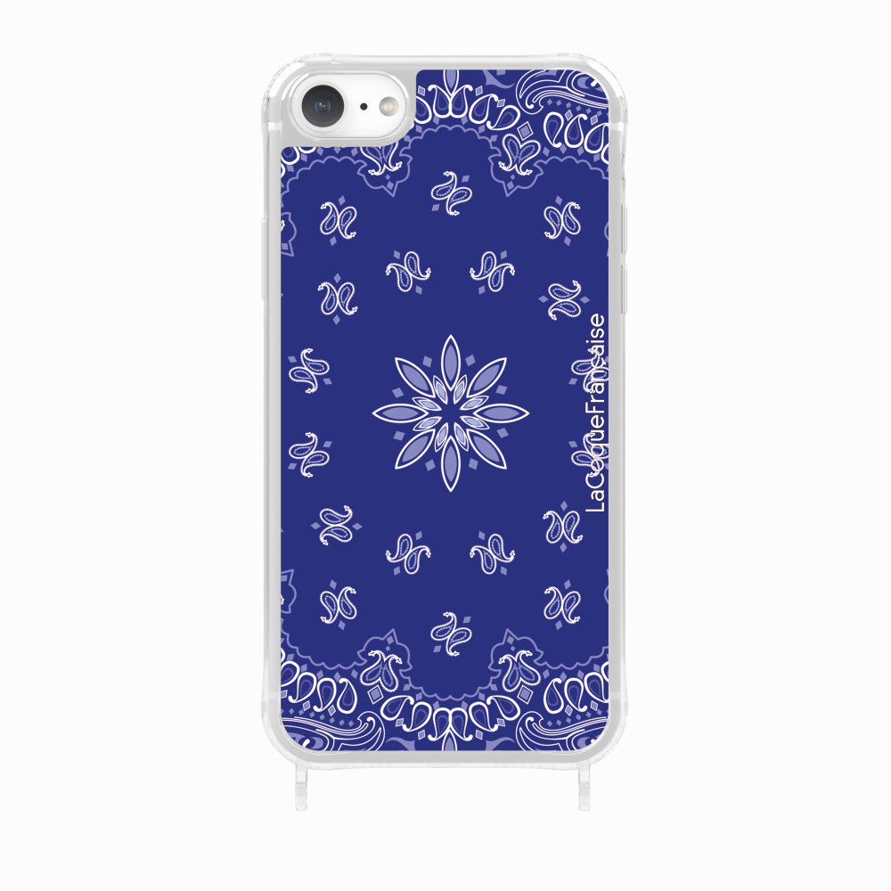 Coque Anneaux Imprimee Bandana Bleu