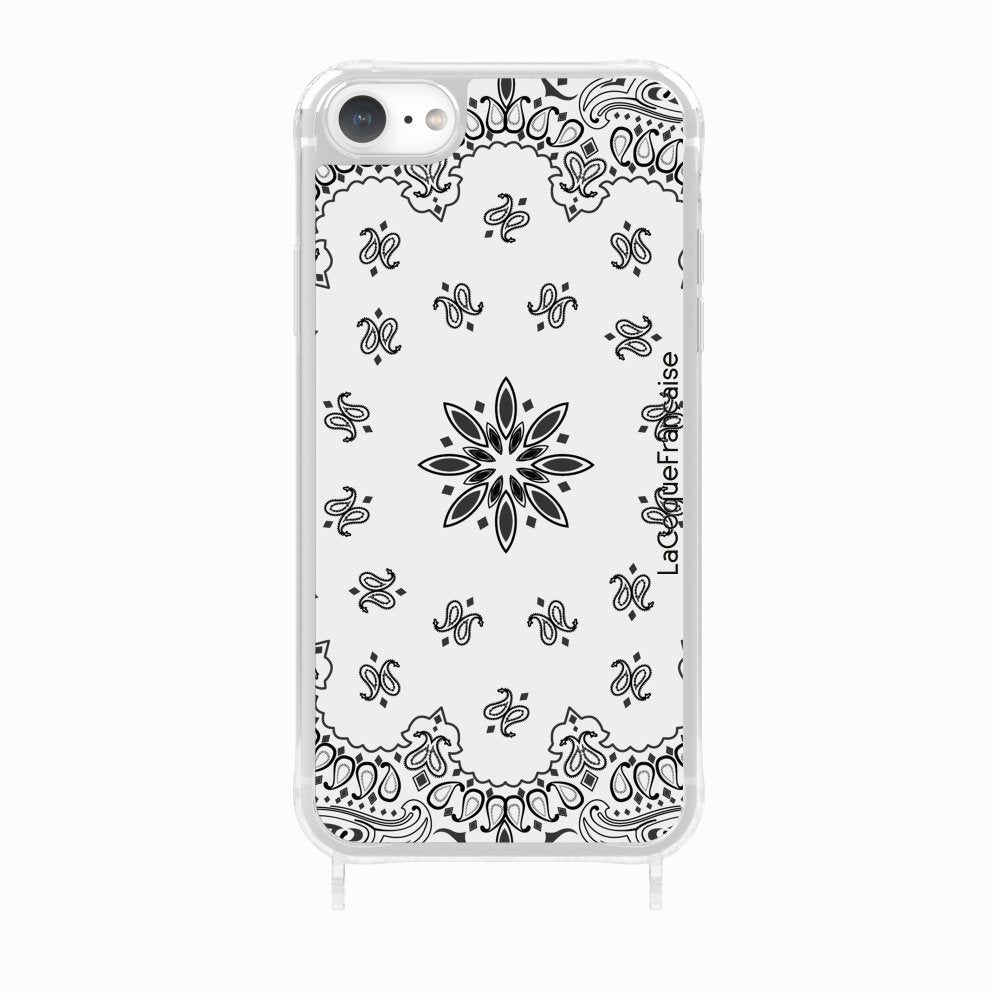 Coque Anneaux Imprimee Bandana Blanc