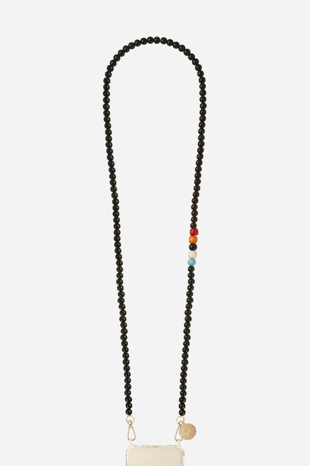 Chaine Longue Carla Noir 120 cm