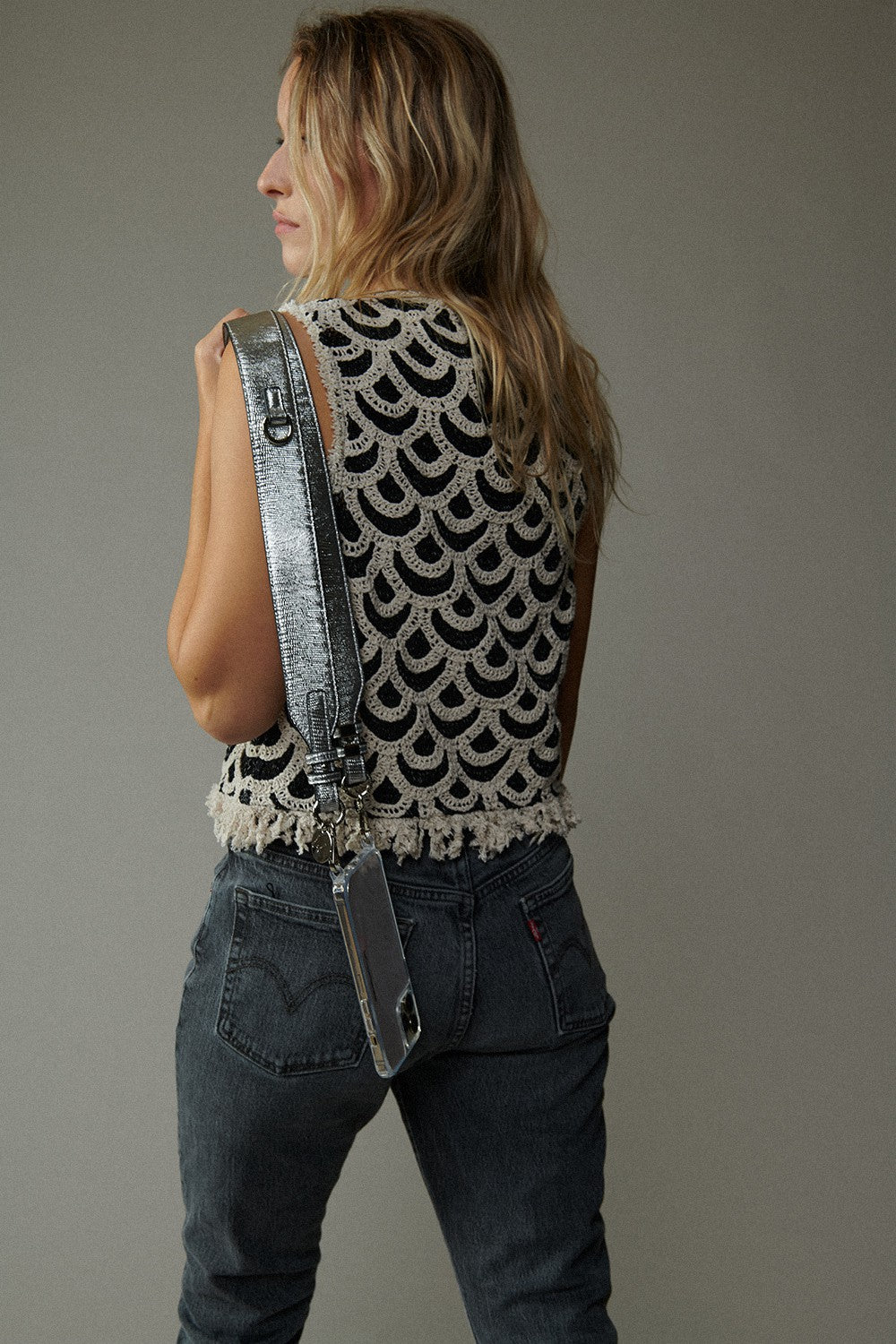 Chaine Longue Ida Argent 120 cm