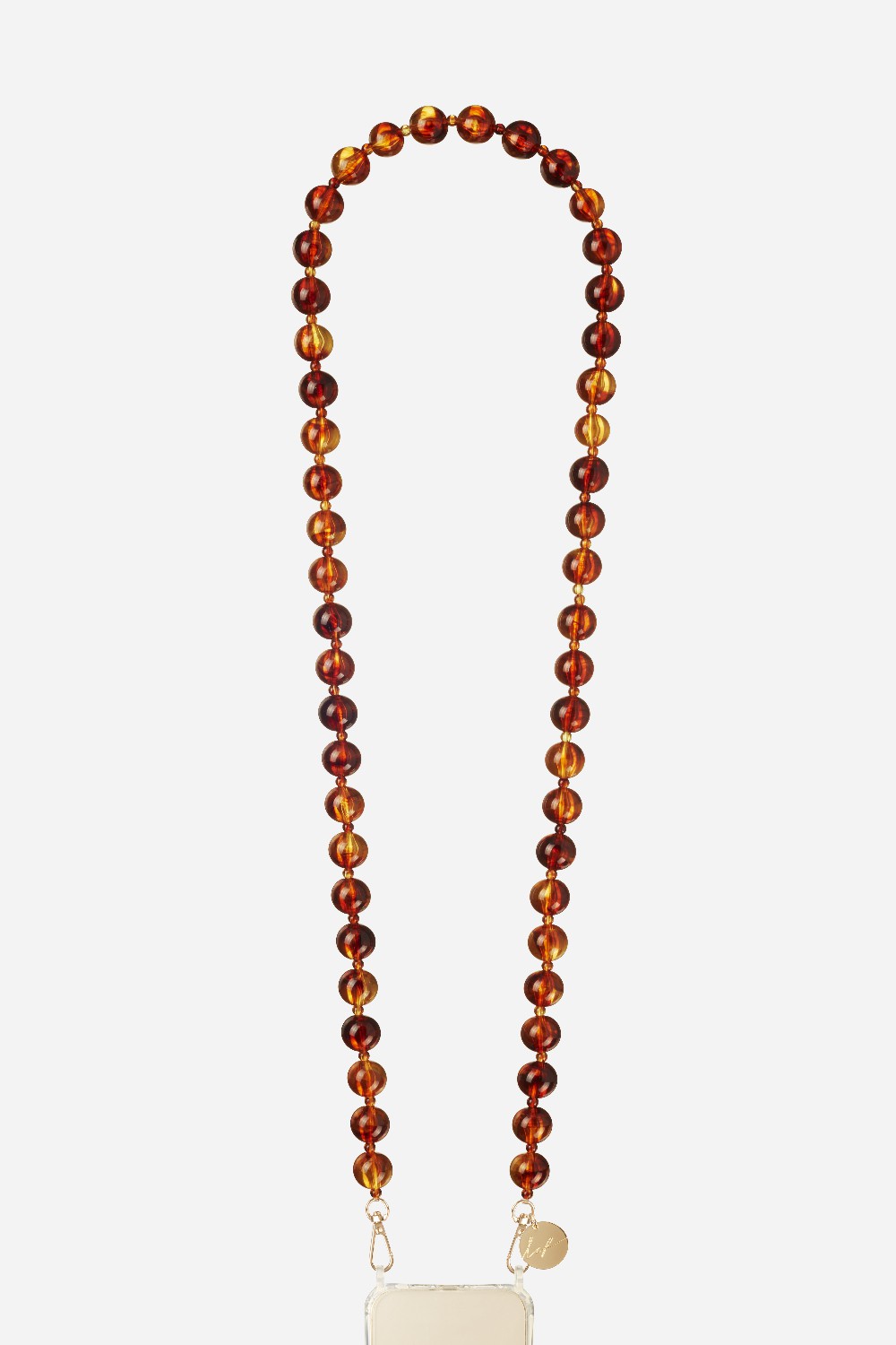 Chaine Longue Leonie Marron 120 cm