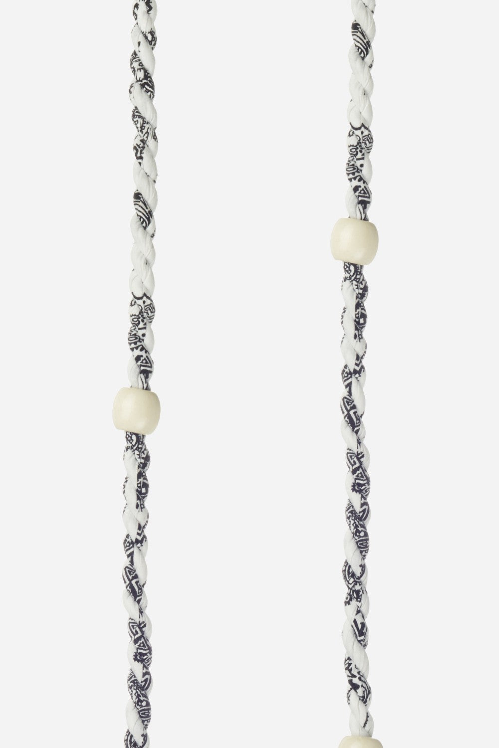 Della white and black braided cord