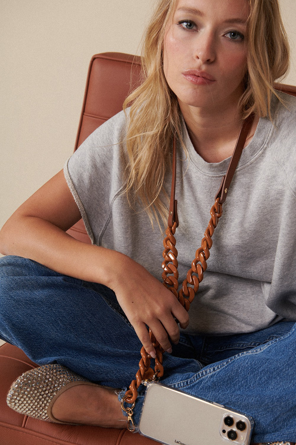 Giorgia Camel Long Chain 120 cm