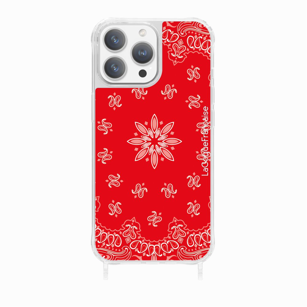 Red Bandana Printed Rings Case