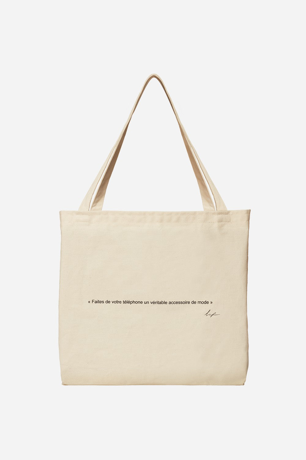 Beige Fabric Tote Bag