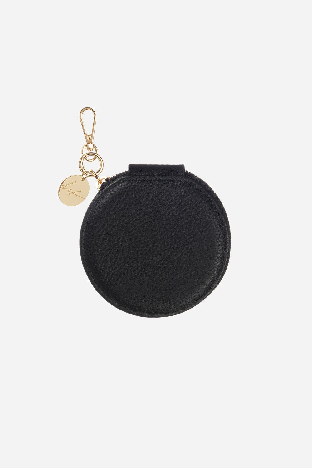 Porte Monnaies Avec Mousqueton Cuir Noir
