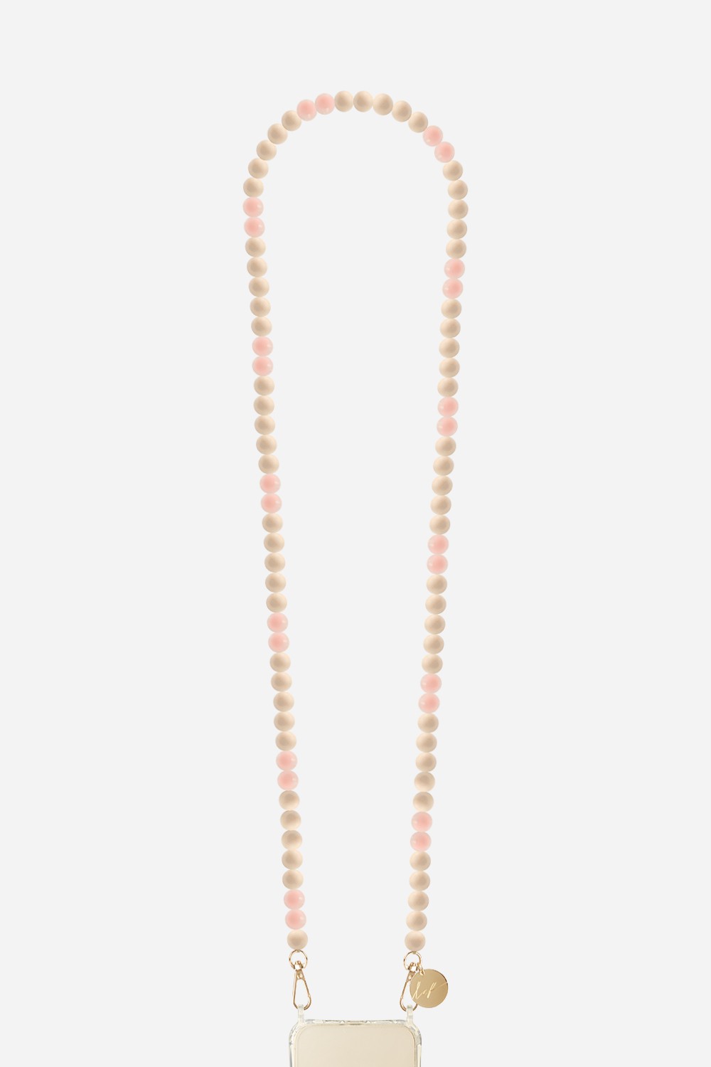 Chaine Longue Chloe Beige 120 cm