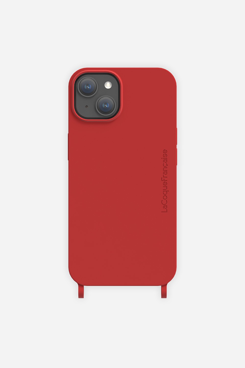 Coque Anneaux Soft Touch Rouge - 12