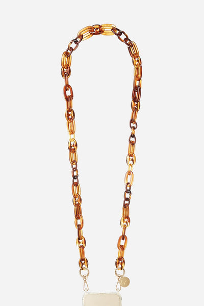 Long Amber Brown Chain 120 cm