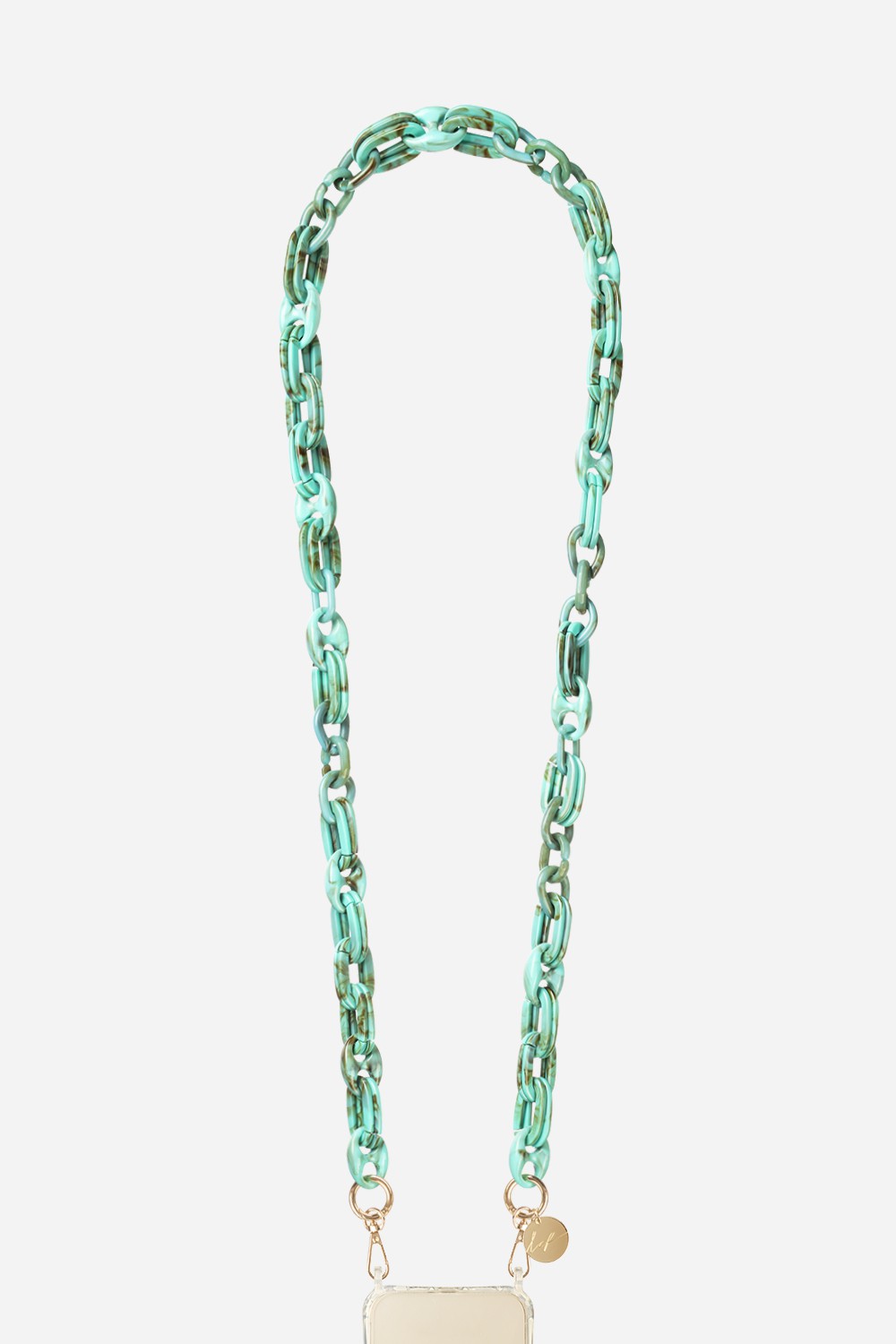 Long Amber Blue Chain 120 cm