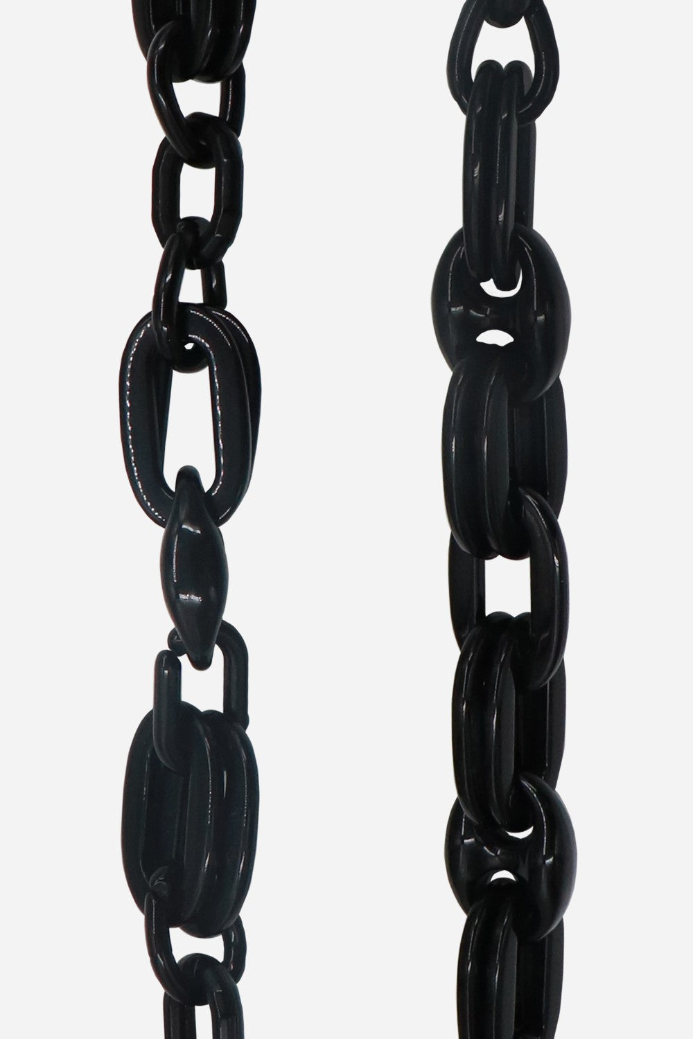 Long Black Amber Chain 120 cm