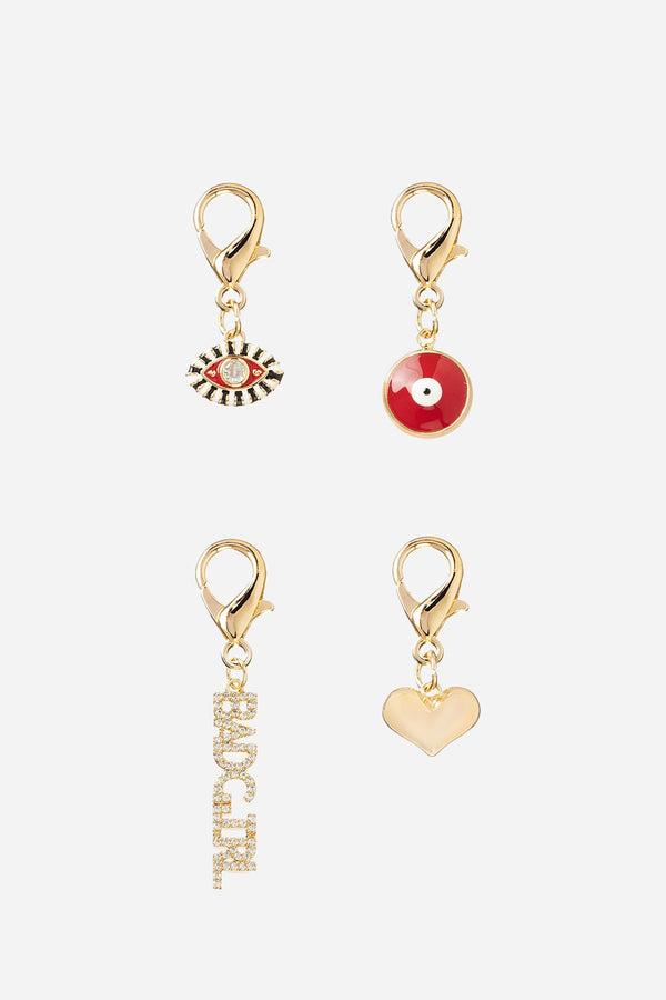 Charms Pack De 4 Charms Dore
