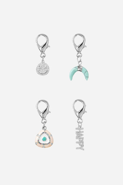 Charms Pack De 4 Charms Argent