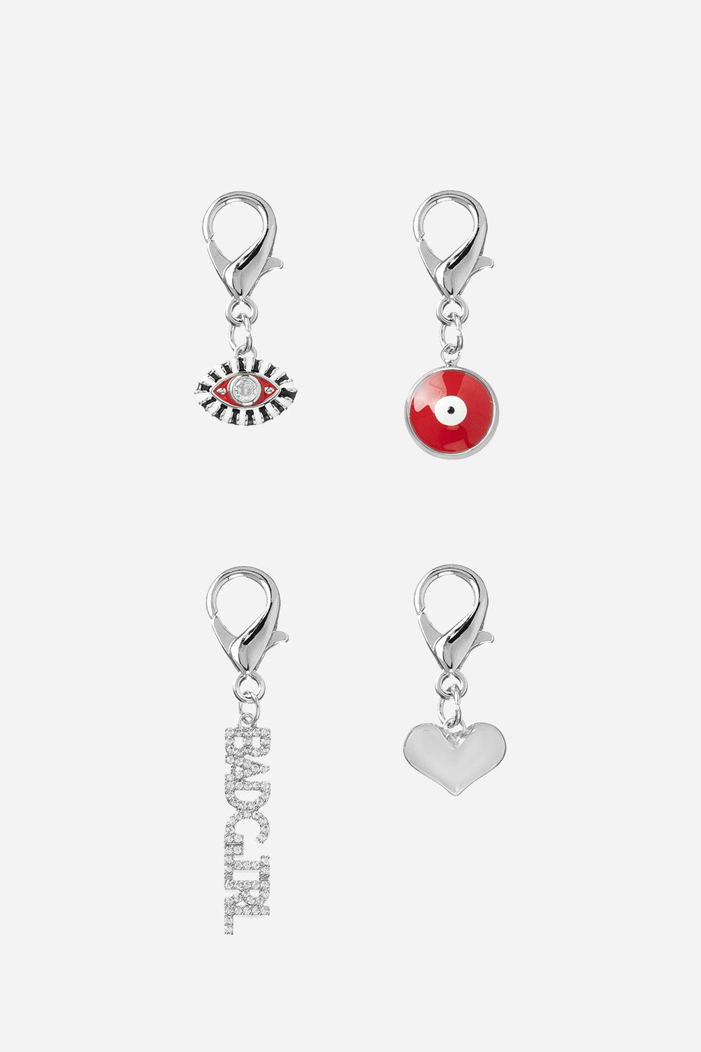 Charms Pack Of 4 Silver Charms