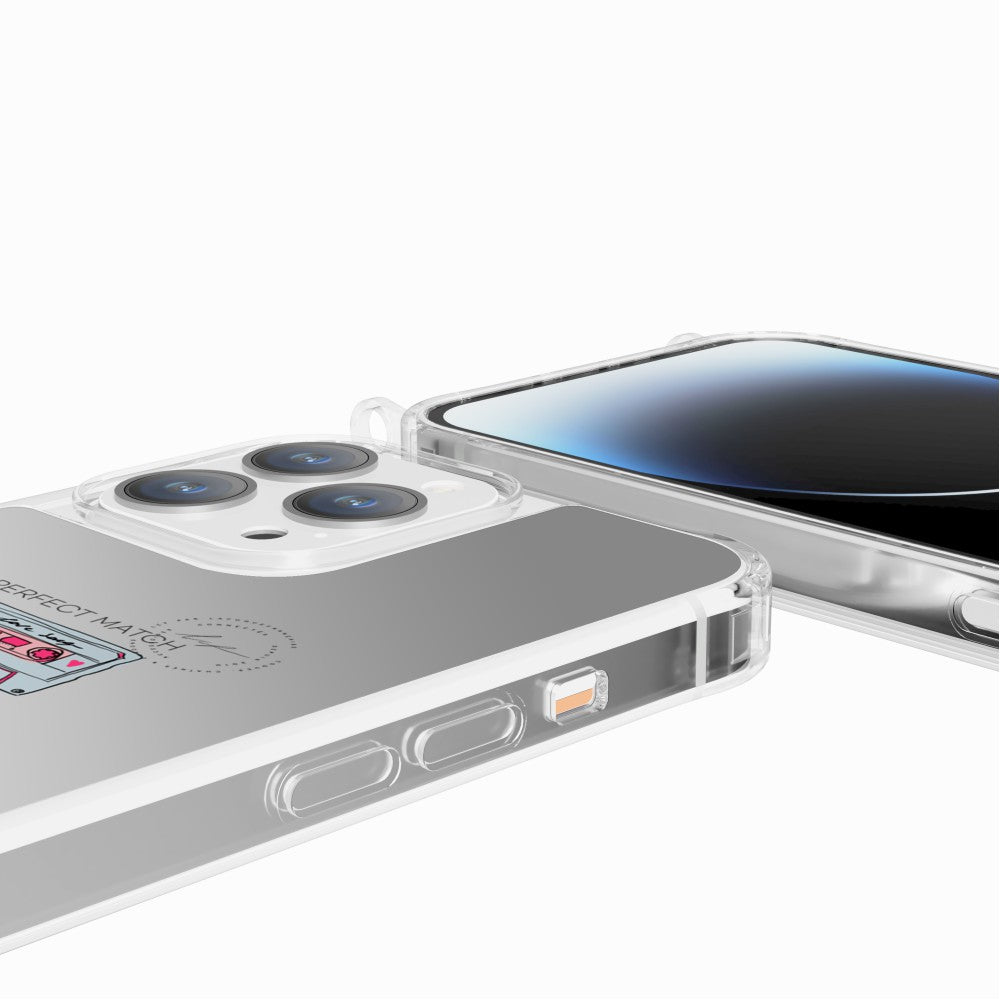 Coque Anneaux Miroir Imprimee Cassette