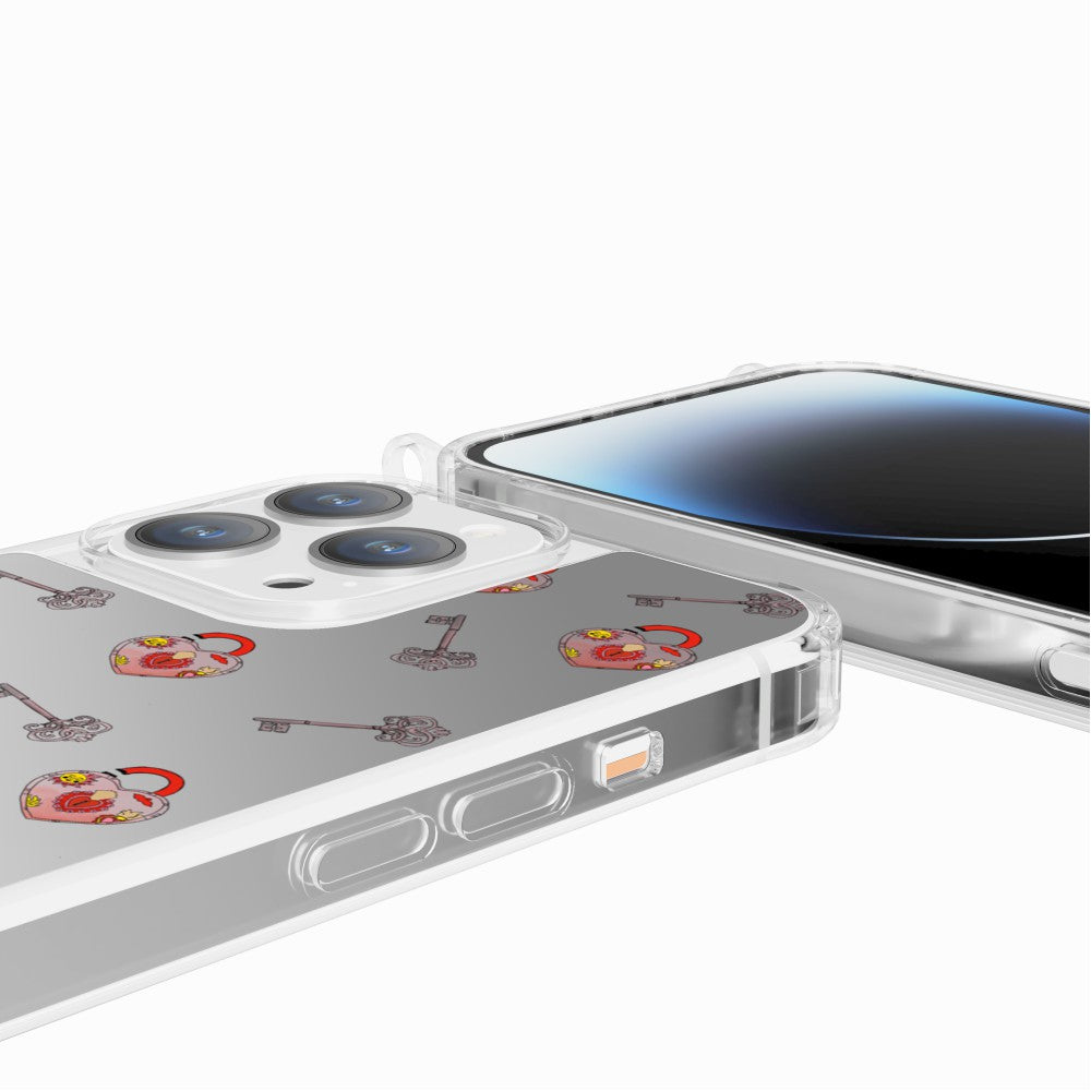 Coque Anneaux Miroir Imprimee Cadenas & Cle