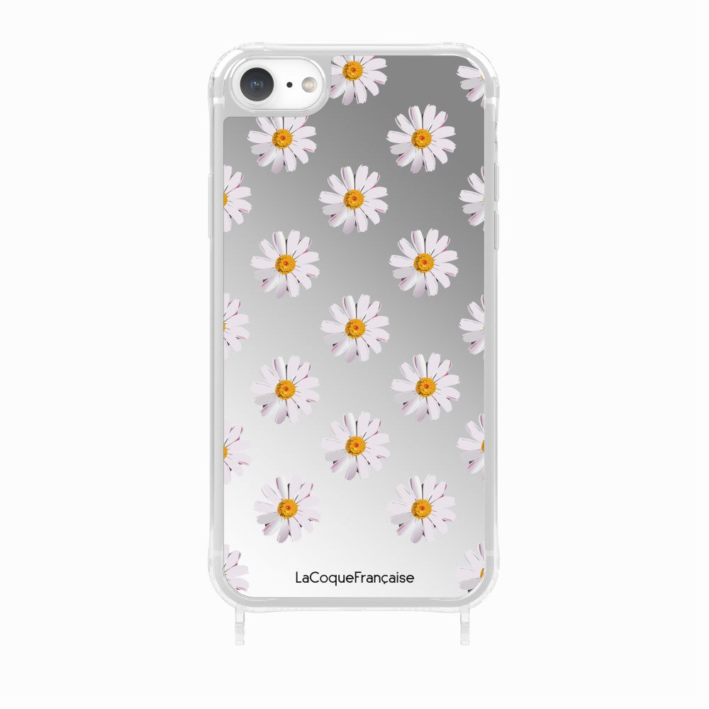 Coque Anneaux Miroir Imprimee Marguerites