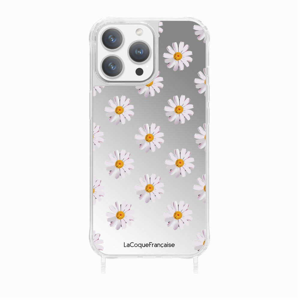 Coque Anneaux Miroir Imprimee Marguerites