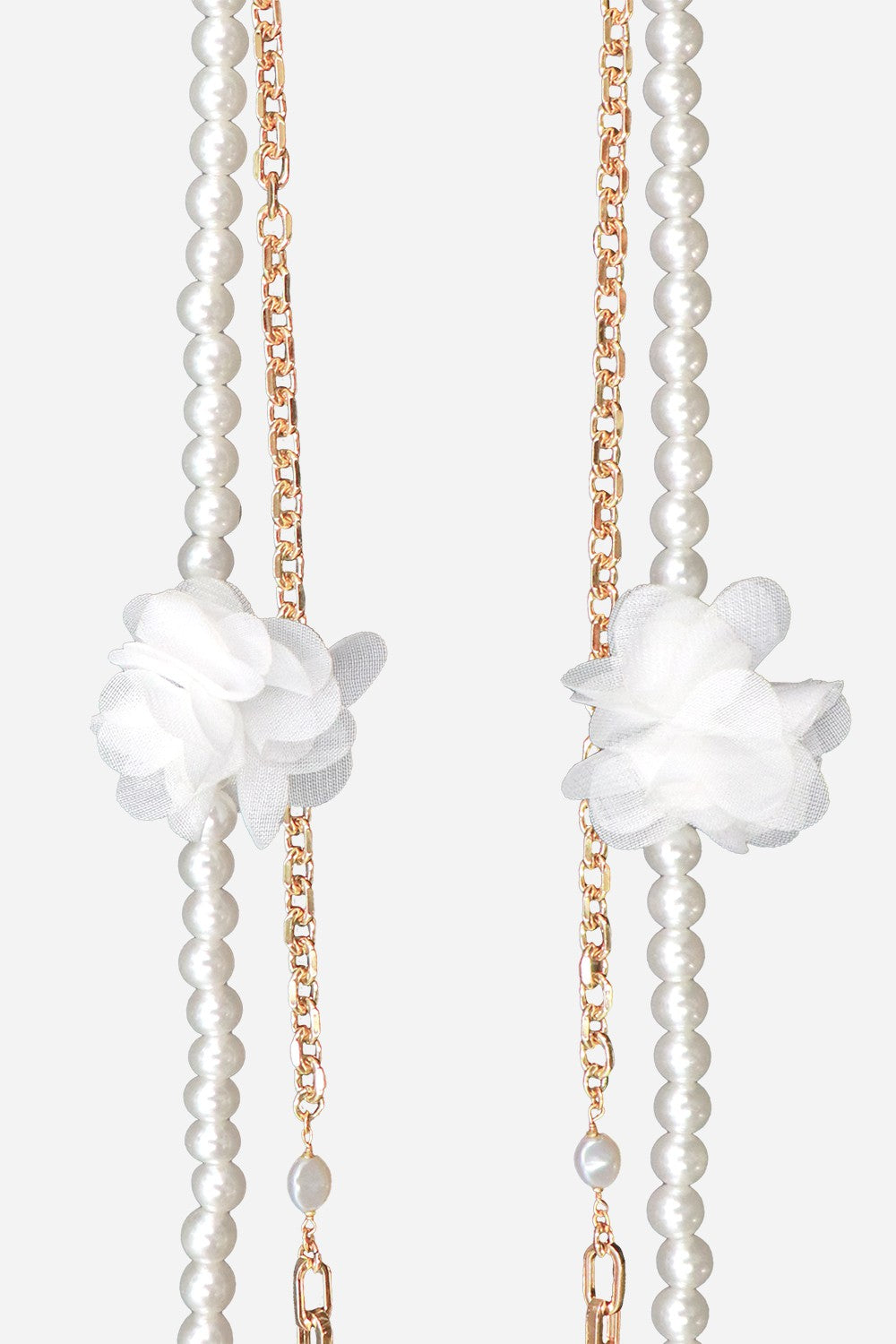 Chaine Longue Vera Blanc 120 cm