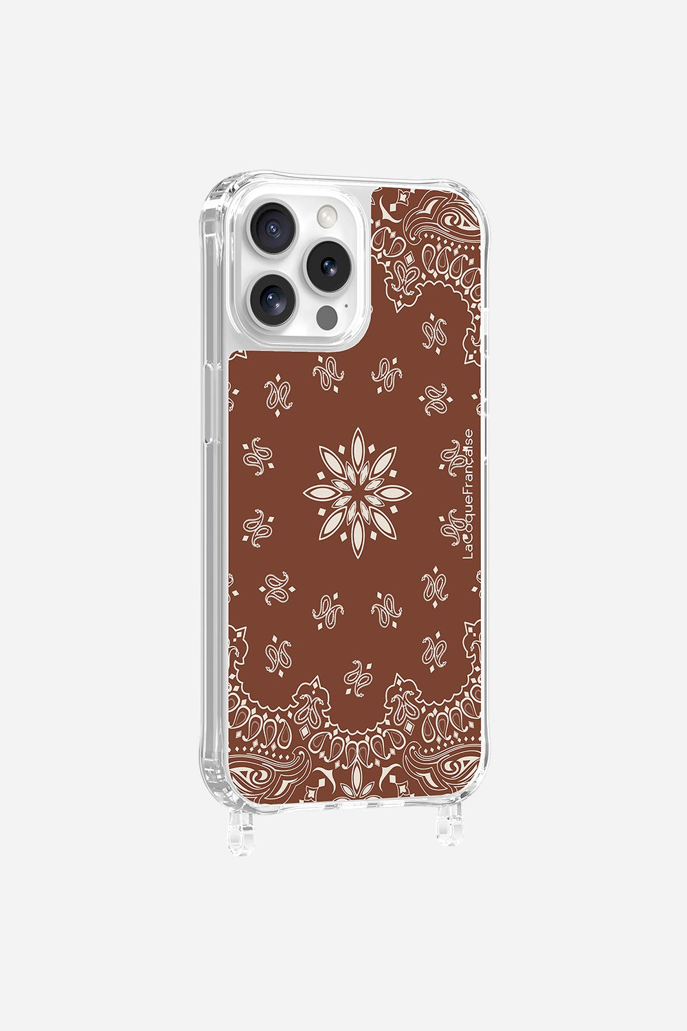 Coque Anneaux Imprimee Bandana Brun - 20