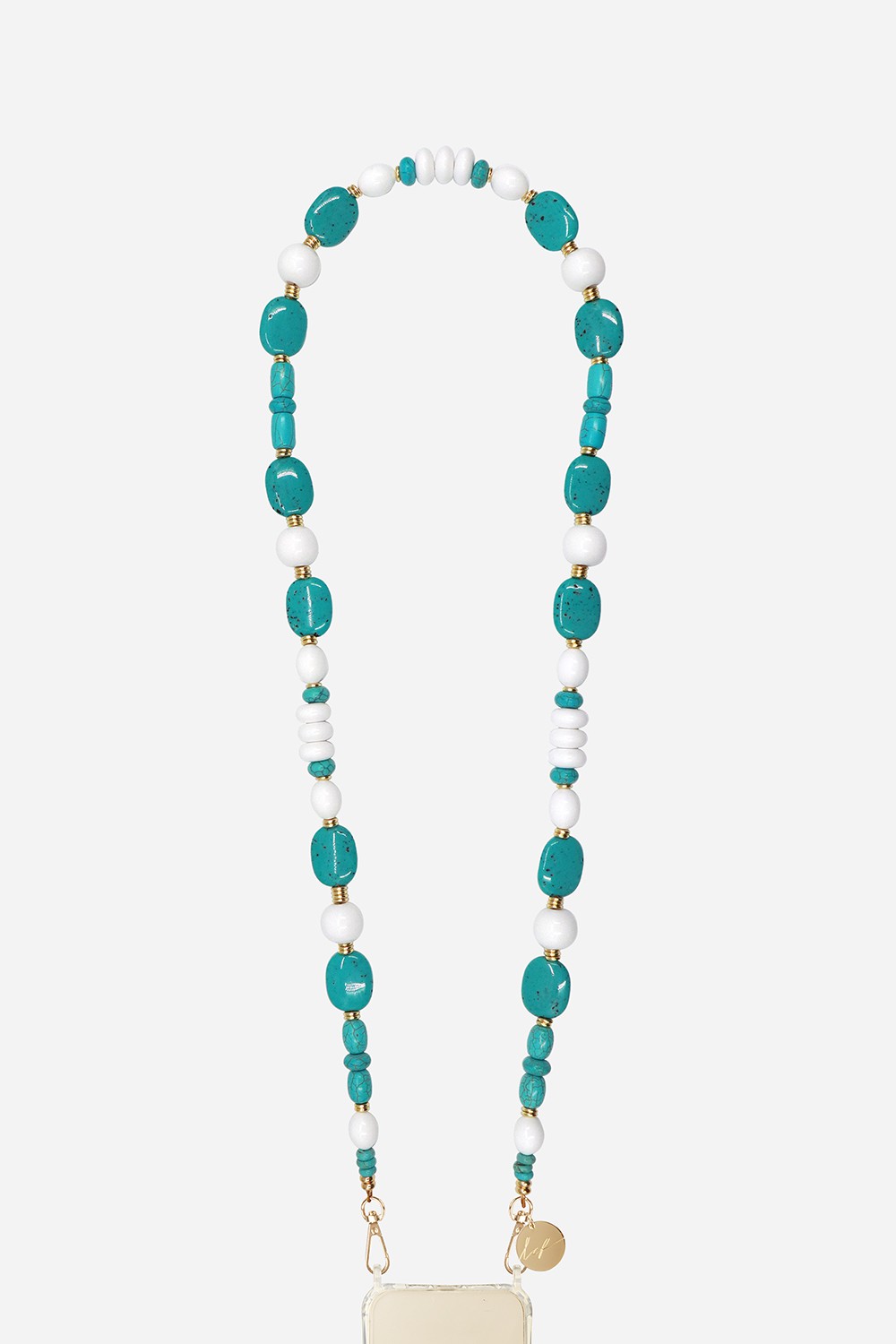 Chaine Longue Hestia Turquoise 120 cm