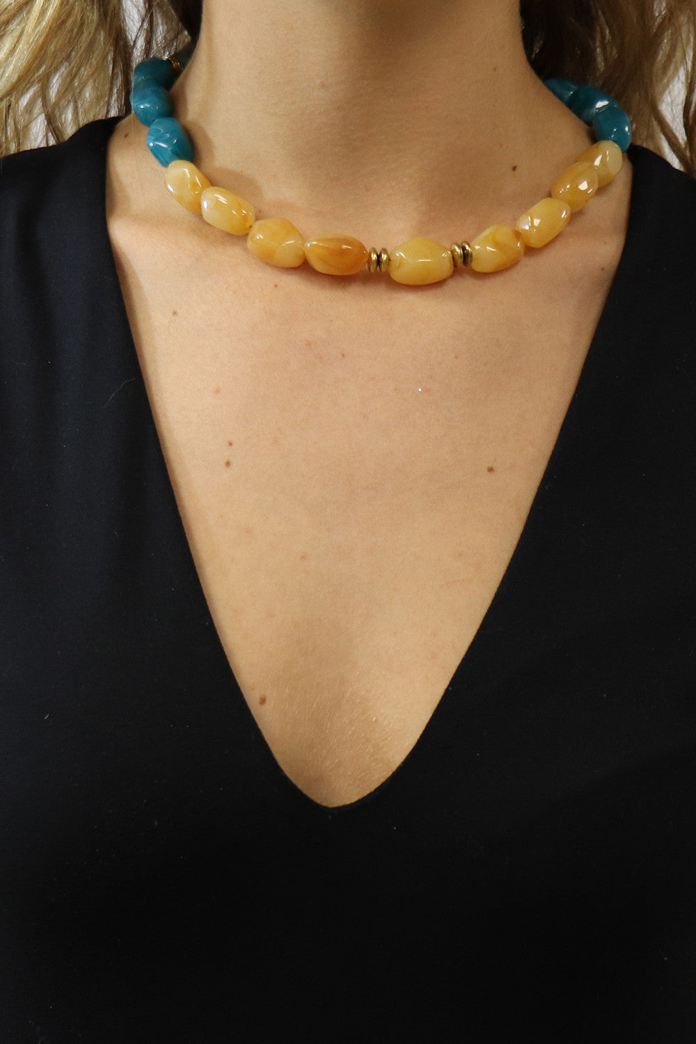 Jewelry Necklace Daya Beige 40 cm