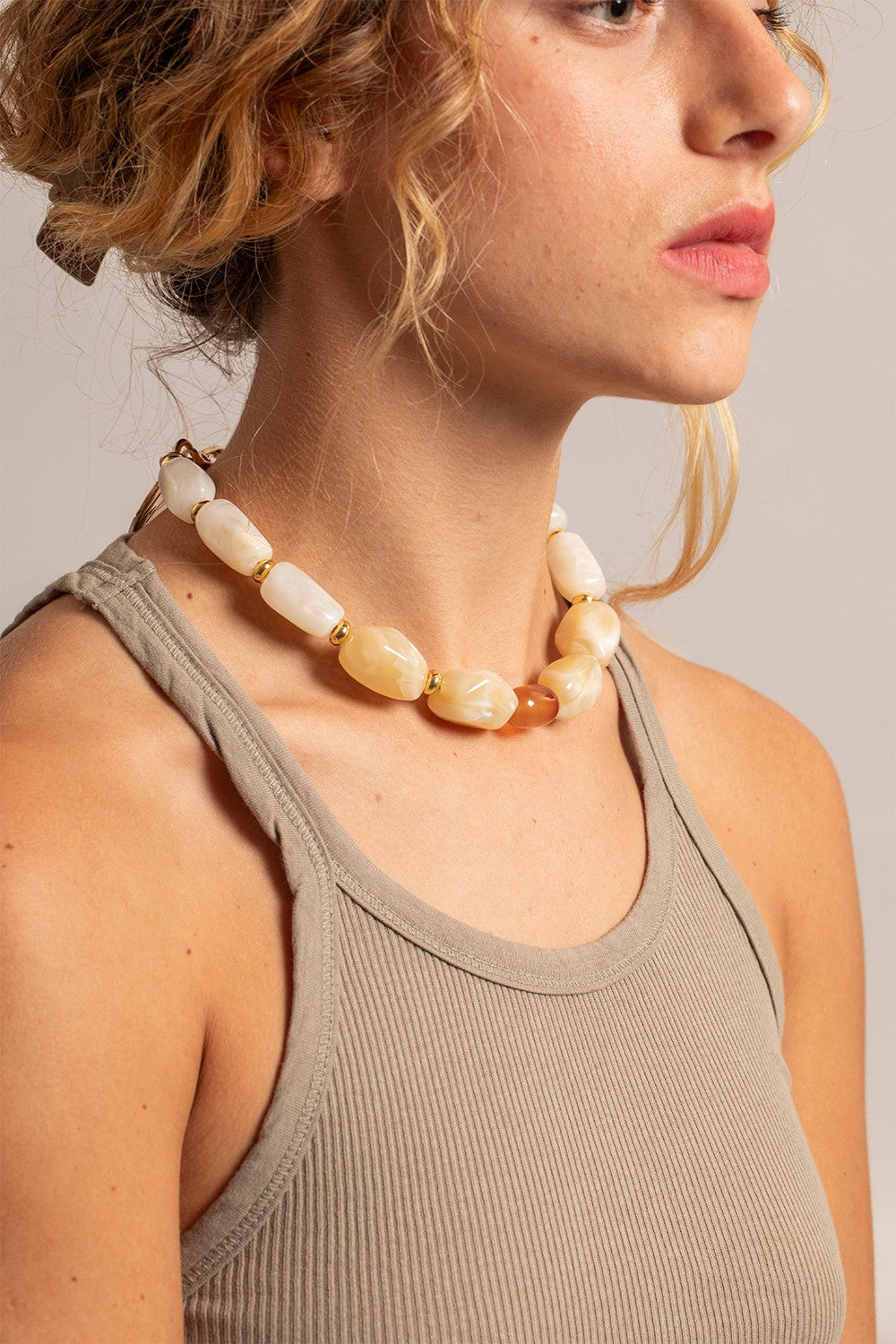 Jewelry Necklace Dolly White 40 cm