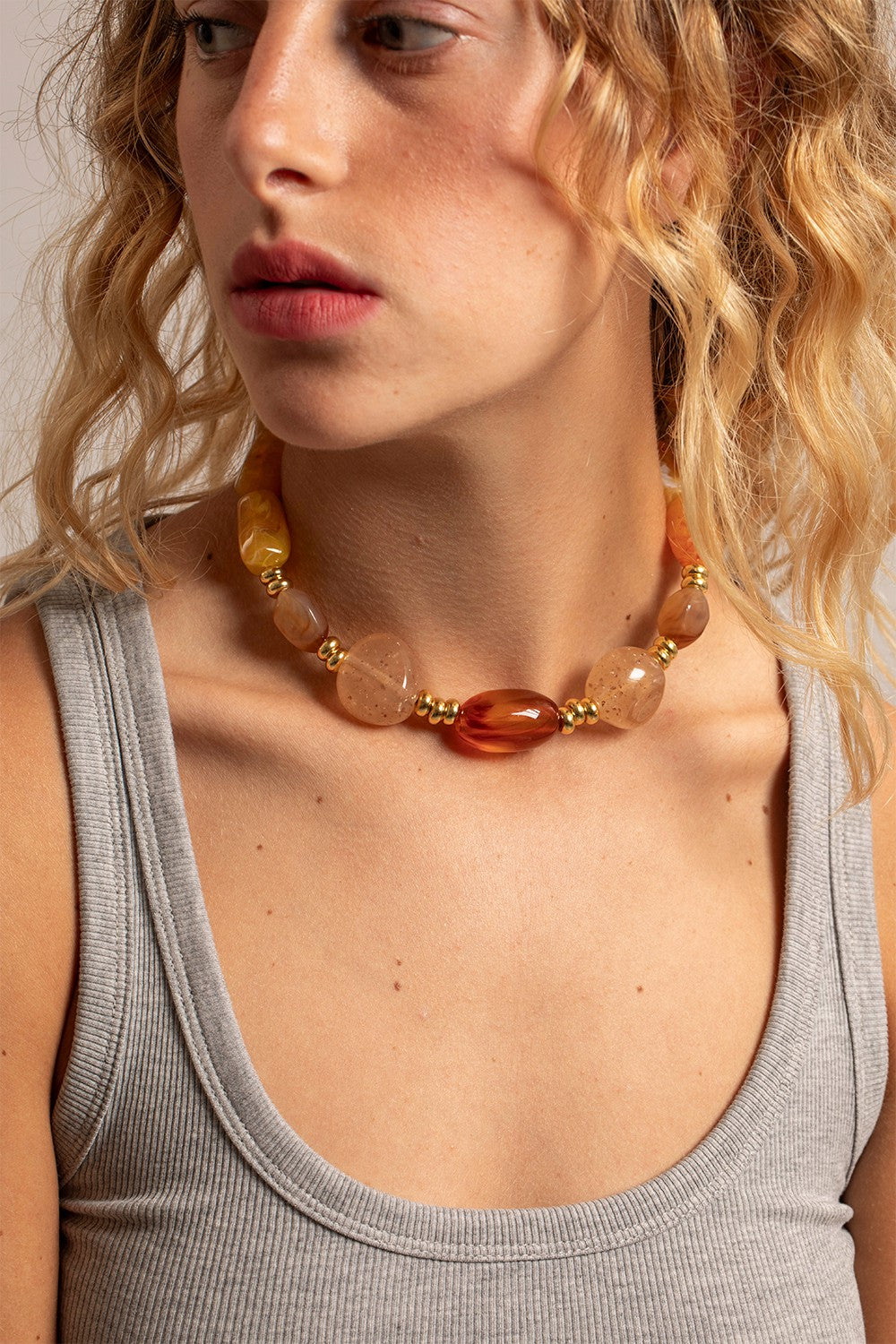 Jewelry Necklace Dolly Yellow 40 cm